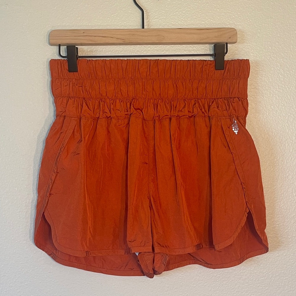 SOLD Orange Free People Movement “Way Home” Shorts (Size L) - Picture 1 of 5